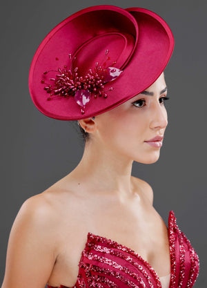 Vintage Fransız Stil Şapka Formlu Fascinator – Zarif Özel Tasarım Kadın Aksesuar