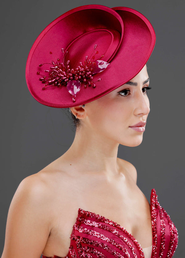 Vintage Fransız Stil Şapka Formlu Fascinator – Zarif Özel Tasarım Kadın Aksesuar