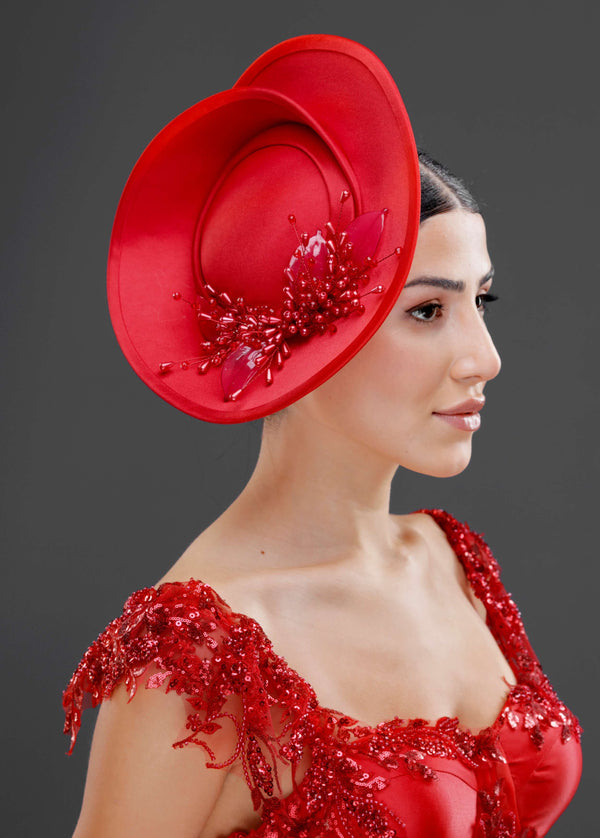 Vintage Fransız Stil Şapka Formlu Fascinator – Zarif Özel Tasarım Kadın Aksesuar