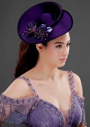 Vintage Fransız Stil Şapka Formlu Fascinator – Zarif Özel Tasarım Kadın Aksesuar