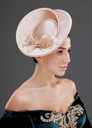 Vintage Fransız Stil Şapka Formlu Fascinator – Zarif Özel Tasarım Kadın Aksesuar