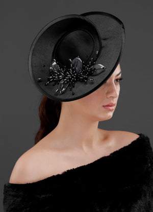 Vintage Fransız Stil Şapka Formlu Fascinator – Zarif Özel Tasarım Kadın Aksesuar
