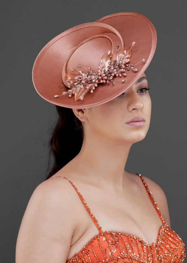 Vintage Fransız Stil Şapka Formlu Fascinator – Zarif Özel Tasarım Kadın Aksesuar