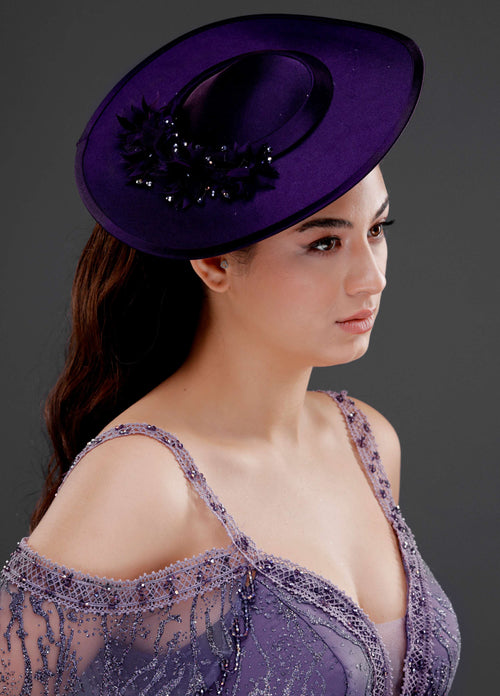 Vintage Fransız Stil Geniş Kenarlı Şapka – Özel Davet & Düğün Aksesuarı