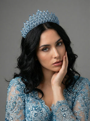 Kristal Taşlı Taç –  Gösterişli Özel Gün Tacı