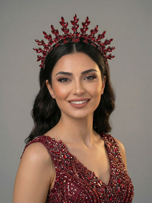 Işıltılı Kristal Gelin Tacı – 7 Renk Seçeneğiyle Işıldayın
