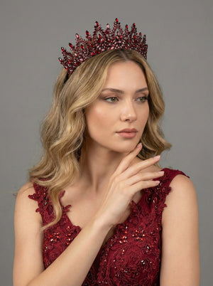 Işıltılı  Gelin Tacı – Kristal Taşlı Prenses Model
