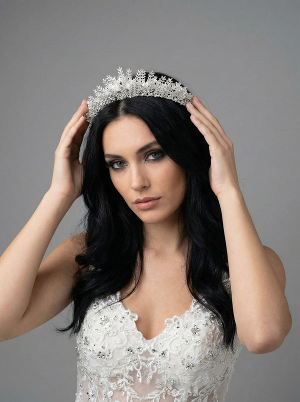 Taşlı Gelin Tacı – Işıltılı Prenses Model