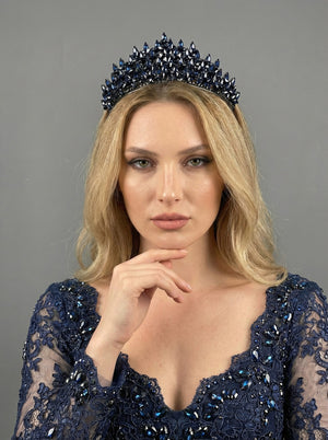 Kristal Taşlı Taç –  Gösterişli Özel Gün Tacı