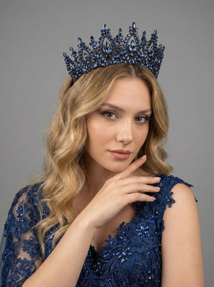 Işıltılı  Gelin Tacı – Kristal Taşlı Prenses Model