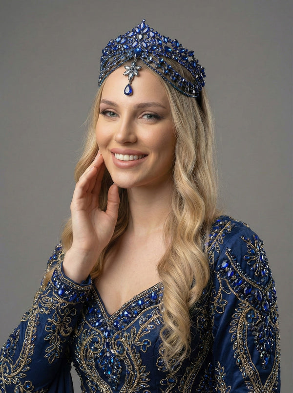 Kristal Gelin Tacı – 7 Farklı Renk Seçeneğiyle Işıltılı Zarafet