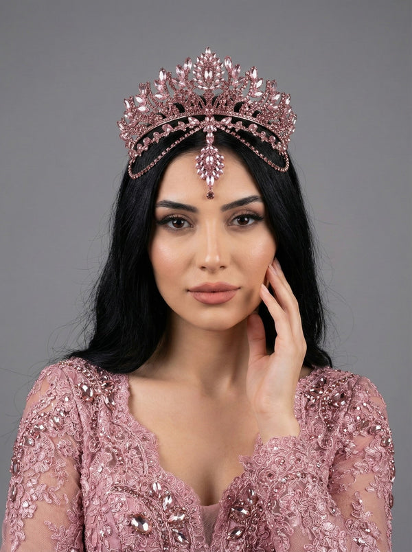 Kristal Gelin Tacı – 7 Renk Seçeneğiyle Işıltılı ve Göz Alıcı