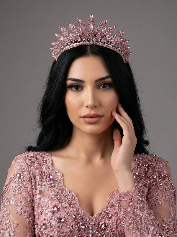 Kraliyet Işıltılı Kristal Gelin Tacı
