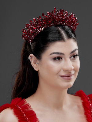 Gösterişli Kristal Gelin Tacı – Işıltılı ve Zarif