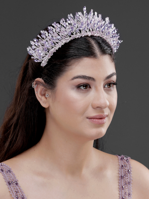 Gösterişli Kristal Gelin Tacı – Işıltılı ve Zarif