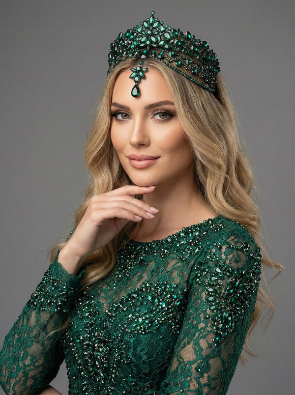 Kristal Gelin Tacı – 7 Farklı Renk Seçeneğiyle Işıltılı Zarafet