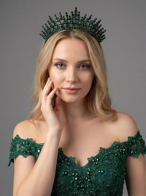 Gösterişli Taşlı Prenses Tacı – Kına ve Nişan Tacı