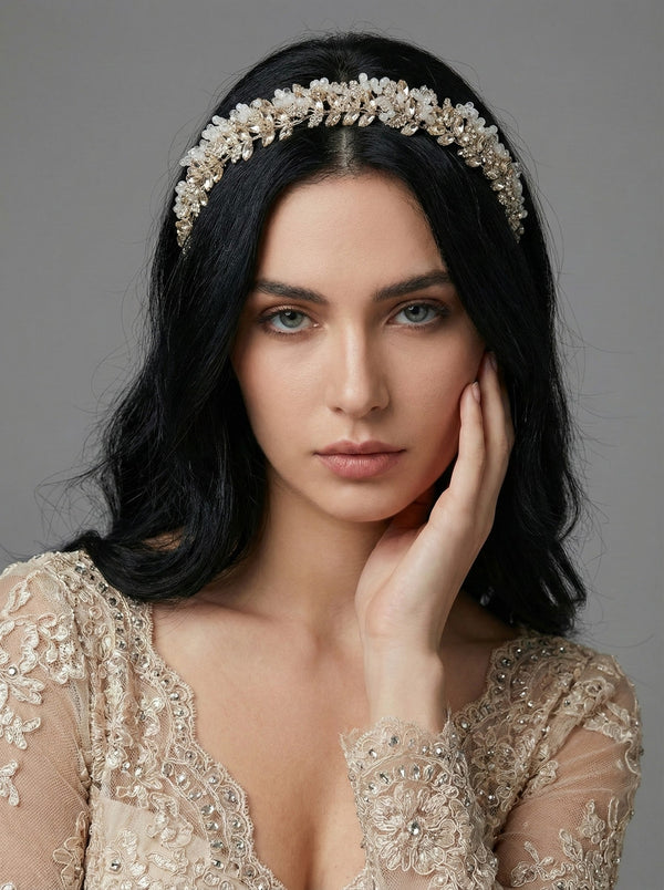 Kristal Taşlı  Saç Bandı – El Yapımı Işıltılı Özel Gün Aksesuarı